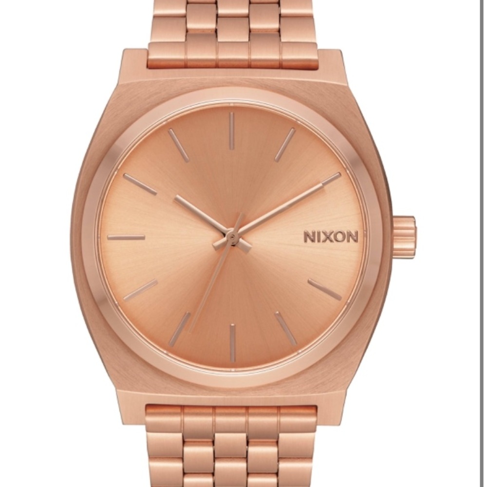 Nixon time teller in rose gold